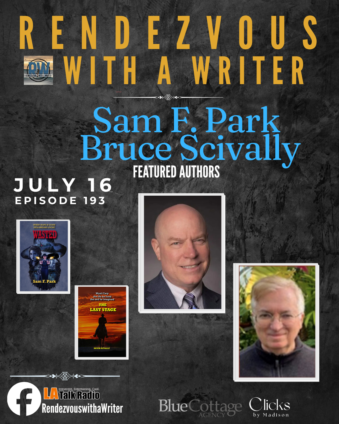 Rendezvous With A Writer Guests Bruce Scivally and Sam F. Park